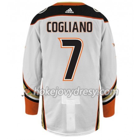 Pánské Hokejový Dres Anaheim Ducks ANDREW COGLIANO 7 Adidas Bílá Authentic